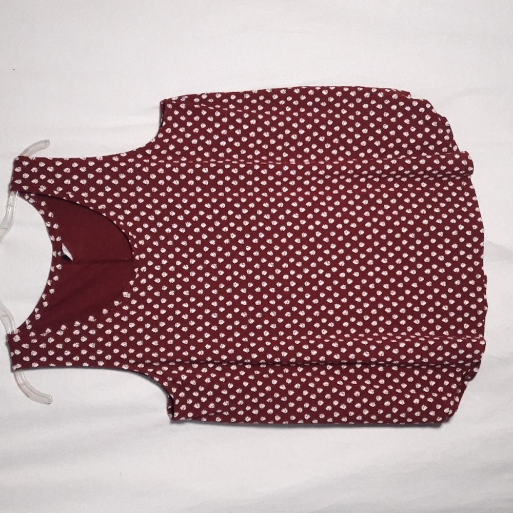 Old Navy Blouse Luxe Trend Relax Swing Silhouette Burgundy Floral Sleeve…